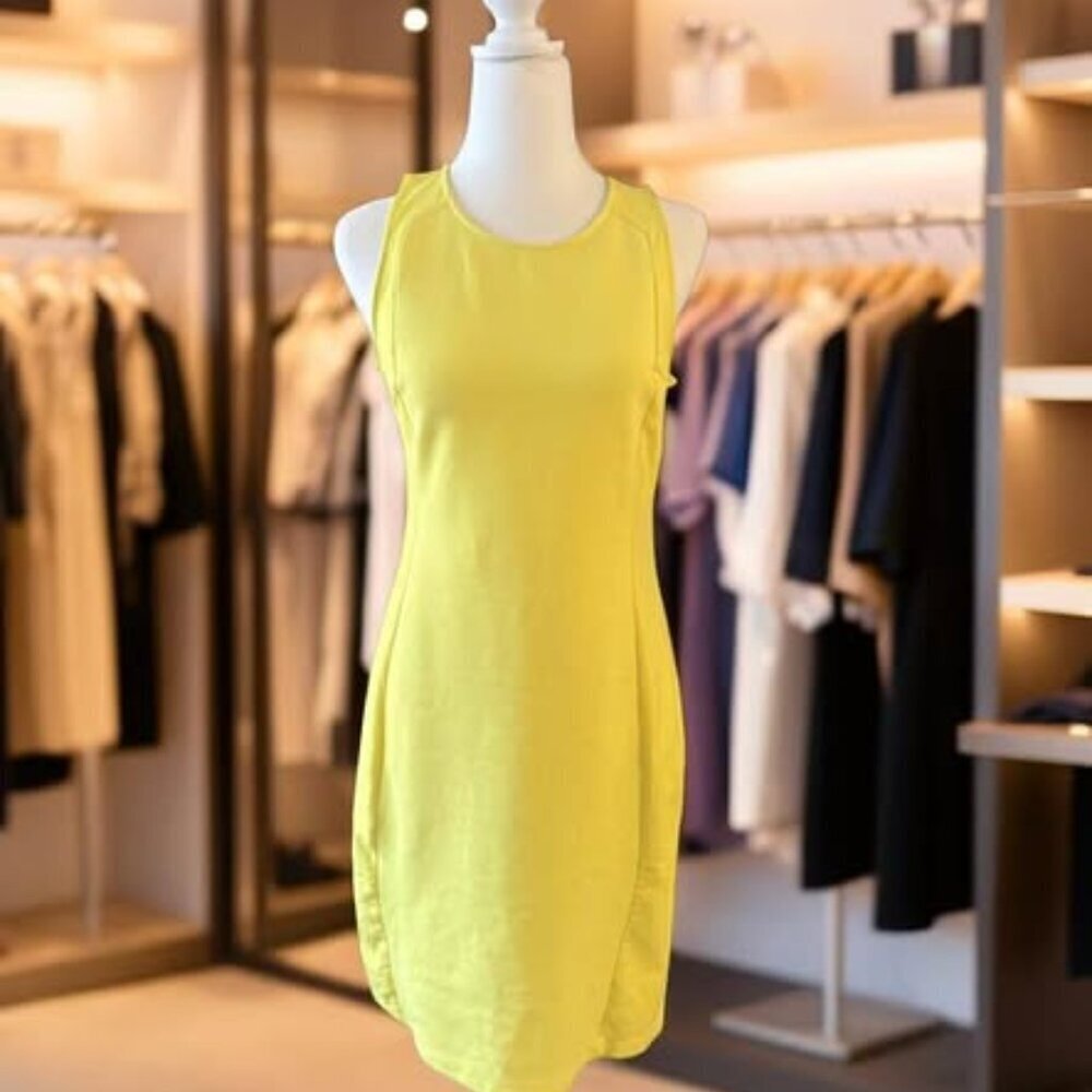 OLD NAVY BRIGHT YELLOW PENCIL DRESS - Picture 2 of 4